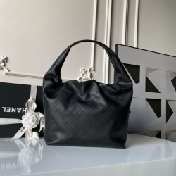 Top Replica Chanel Large Hobo Bag with Gold-Tone Hardware AS5967 Black