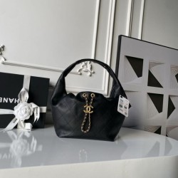 Top Replica Chanel Hobo Bag with Gold-Tone Hardware AS5976 Black