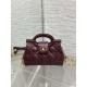 Super Clone Replica Dior Jolie Top Handle Mini Cannage Chain Bag Burgundy Top Replica Dior Jolie Top Handle Mini Cannage Chain Bag Burgundy