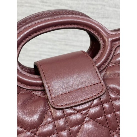 Super Clone Replica Dior Jolie Top Handle Mini Cannage Chain Bag Burgundy Top Replica Dior Jolie Top Handle Mini Cannage Chain Bag Burgundy