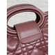 Super Clone Replica Dior Jolie Top Handle Mini Cannage Chain Bag Burgundy Top Replica Dior Jolie Top Handle Mini Cannage Chain Bag Burgundy