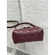 Super Clone Replica Dior Jolie Top Handle Mini Cannage Chain Bag Burgundy Top Replica Dior Jolie Top Handle Mini Cannage Chain Bag Burgundy