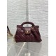 Super Clone Replica Dior Jolie Top Handle Mini Cannage Chain Bag Burgundy Top Replica Dior Jolie Top Handle Mini Cannage Chain Bag Burgundy