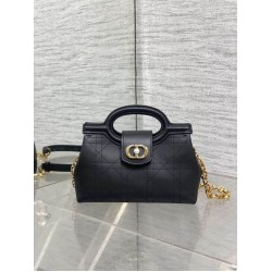 Super Clone Replica Dior Jolie Top Handle Mini Chain Handbag Black Top Replica Dior Jolie Top Handle Mini Chain Handbag Black