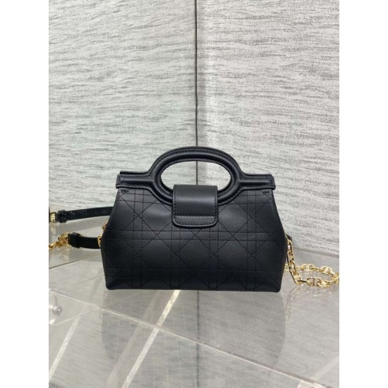 Super Clone Replica Dior Jolie Top Handle Mini Chain Handbag Black Top Replica Dior Jolie Top Handle Mini Chain Handbag Black