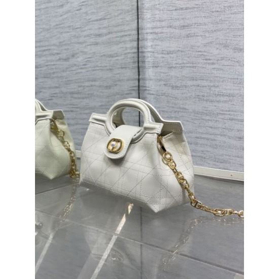 Super Clone Replica Dior Jolie Top Handle Mini Chain Handbag Beige Top Replica Dior Jolie Top Handle Mini Chain Handbag Beige