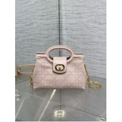 Super Clone Replica Dior Jolie Top Handle Mini Handbag Pink Chain Top Replica Dior Jolie Top Handle Mini Handbag Pink Chain
