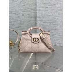 Top Replica Dior Jolie Top Handle Mini Handbag Pink Chain