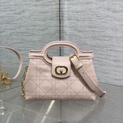 Top Replica Dior Jolie Top Handle Mini Handbag Pink Chain