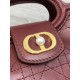 Super Clone Replica Dior Jolie Top Handle Mini Chain Handbag in Burgundy Top Replica Dior Jolie Top Handle Mini Chain Handbag in Burgundy