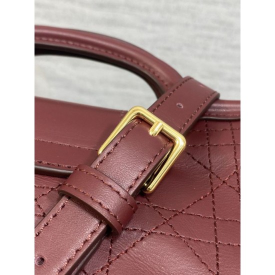 Super Clone Replica Dior Jolie Top Handle Mini Chain Handbag in Burgundy Top Replica Dior Jolie Top Handle Mini Chain Handbag in Burgundy