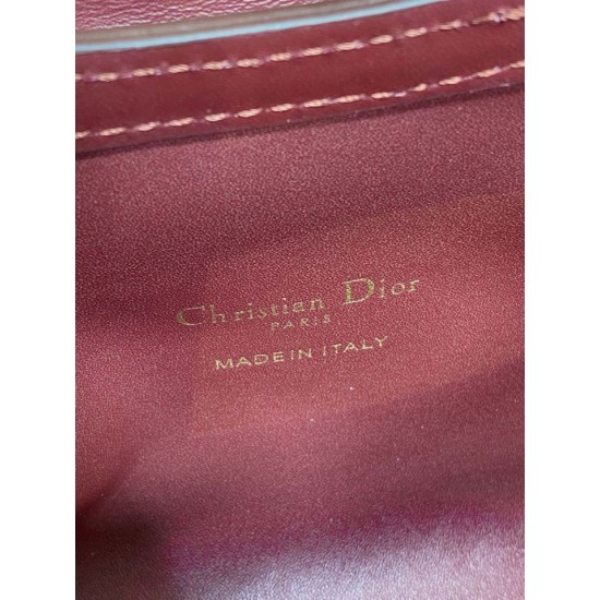 Super Clone Replica Dior Jolie Top Handle Mini Chain Handbag in Burgundy Top Replica Dior Jolie Top Handle Mini Chain Handbag in Burgundy