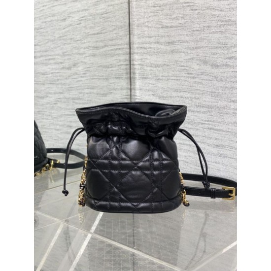 Top Replica Dior 30 Montaigne Mini Bucket Bag in Black