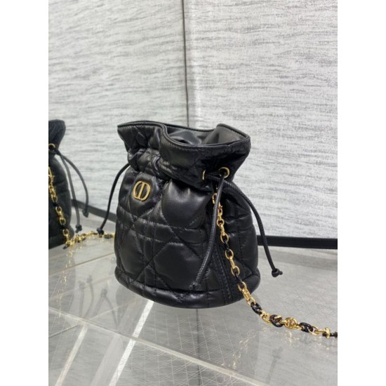Top Replica Dior 30 Montaigne Mini Bucket Bag in Black