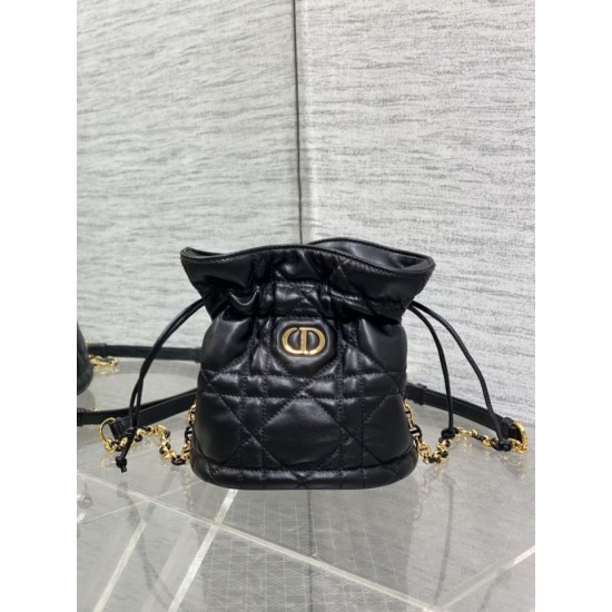 Top Replica Dior 30 Montaigne Mini Bucket Bag in Black