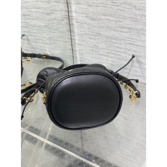 Top Replica Dior 30 Montaigne Mini Bucket Bag in Black