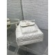 Top Replica Dior Small Dior Caro Latte Macrocannage Bucket Bag in White
