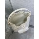 Top Replica Dior Small Dior Caro Latte Macrocannage Bucket Bag in White
