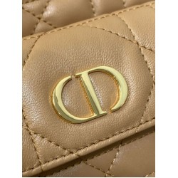 Top Replica Dior Small Dior Caro Latte Macrocannage Bucket Bag in Brown