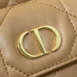 Top Replica Dior Small Dior Caro Latte Macrocannage Bucket Bag in Brown