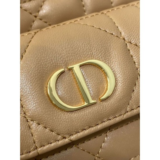 Top Replica Dior Small Dior Caro Latte Macrocannage Bucket Bag in Brown