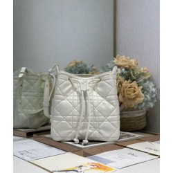 Top Replica Dior D-Motion Lambskin Belt Bag Size 163 Microchip White