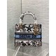Super Clone Replica Dior Medium Lady D-Lite Bag with Constellation embroidery in Blue/White Top Replica Dior Medium Lady D-Lite Bag with Constellation embroidery in Blue/White