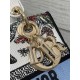 Super Clone Replica Dior Medium Lady D-Lite Bag with Constellation embroidery in Blue/White Top Replica Dior Medium Lady D-Lite Bag with Constellation embroidery in Blue/White