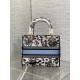 Super Clone Replica Dior Medium Lady D-Lite Bag with Constellation embroidery in Blue/White Top Replica Dior Medium Lady D-Lite Bag with Constellation embroidery in Blue/White