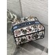Super Clone Replica Dior Medium Lady D-Lite Bag with Constellation embroidery in Blue/White Top Replica Dior Medium Lady D-Lite Bag with Constellation embroidery in Blue/White