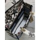 Super Clone Replica Dior Medium Lady D-Lite Bag with Constellation embroidery in Blue/White Top Replica Dior Medium Lady D-Lite Bag with Constellation embroidery in Blue/White