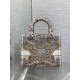 Super Clone Replica Christian Dior Medium Lady D-Lite Bag with Embroidered Milk Motif Top Replica Christian Dior Medium Lady D-Lite Bag with Embroidered Milk Motif