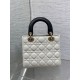 Top Replica Dior Lady Dior My ABCDior Small Top-Handle Bag, Black/White