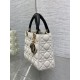 Top Replica Dior Lady Dior My ABCDior Small Top-Handle Bag, Black/White