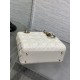 Top Replica Dior Lady Dior My ABCDior Small Top-Handle Bag, Black/White