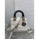Top Replica Dior Lady Dior My ABCDior Small Top-Handle Bag, Black/White