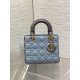 Top Replica Dior Lady Dior My ABCDior Small Top-Handle Bag, Blue/Gray