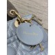 Top Replica Dior Lady Dior My ABCDior Small Top-Handle Bag, Blue/Gray