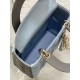 Top Replica Dior Lady Dior My ABCDior Small Top-Handle Bag, Blue/Gray