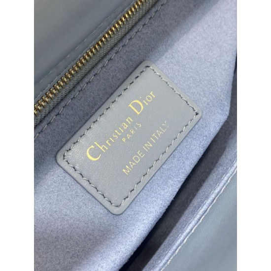 Top Replica Dior Lady Dior My ABCDior Small Top-Handle Bag, Blue/Gray