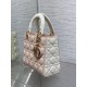 Top Replica Dior Lady Dior My ABCDior Small Top-Handle Bag in Pink/White