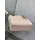 Top Replica Dior Lady Dior My ABCDior Small Top-Handle Bag in Pink/White