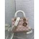 Top Replica Dior Lady Dior My ABCDior Small Top-Handle Bag in Pink/White