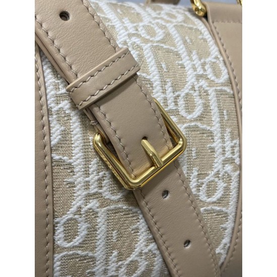 Top Replica Dior Groove 20 Bag in Beige Dior Oblique Jacquard