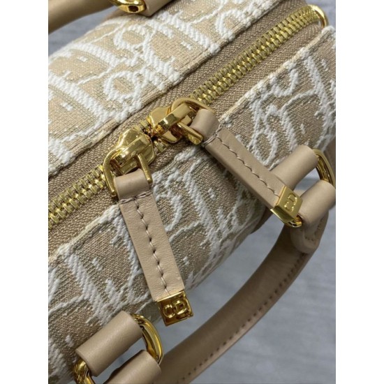 Top Replica Dior Groove 16 Bag in Beige Dior Oblique Jacquard