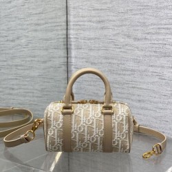 Top Replica Dior Groove 16 Bag in Beige Dior Oblique Jacquard
