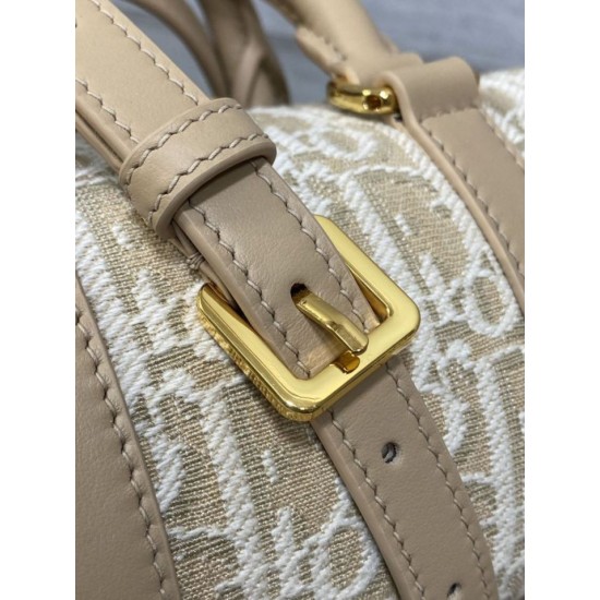 Top Replica Dior Groove 16 Bag in Beige Dior Oblique Jacquard