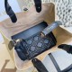 Top Replica Dior Toujours Medium Macrocannage Bag, Light Blue/Black