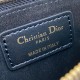 Top Replica Dior Toujours Medium Macrocannage Bag, Light Blue/Black