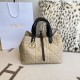 Top Replica Dior Toujours Medium Macrocannage Bag, Light Blue/Black